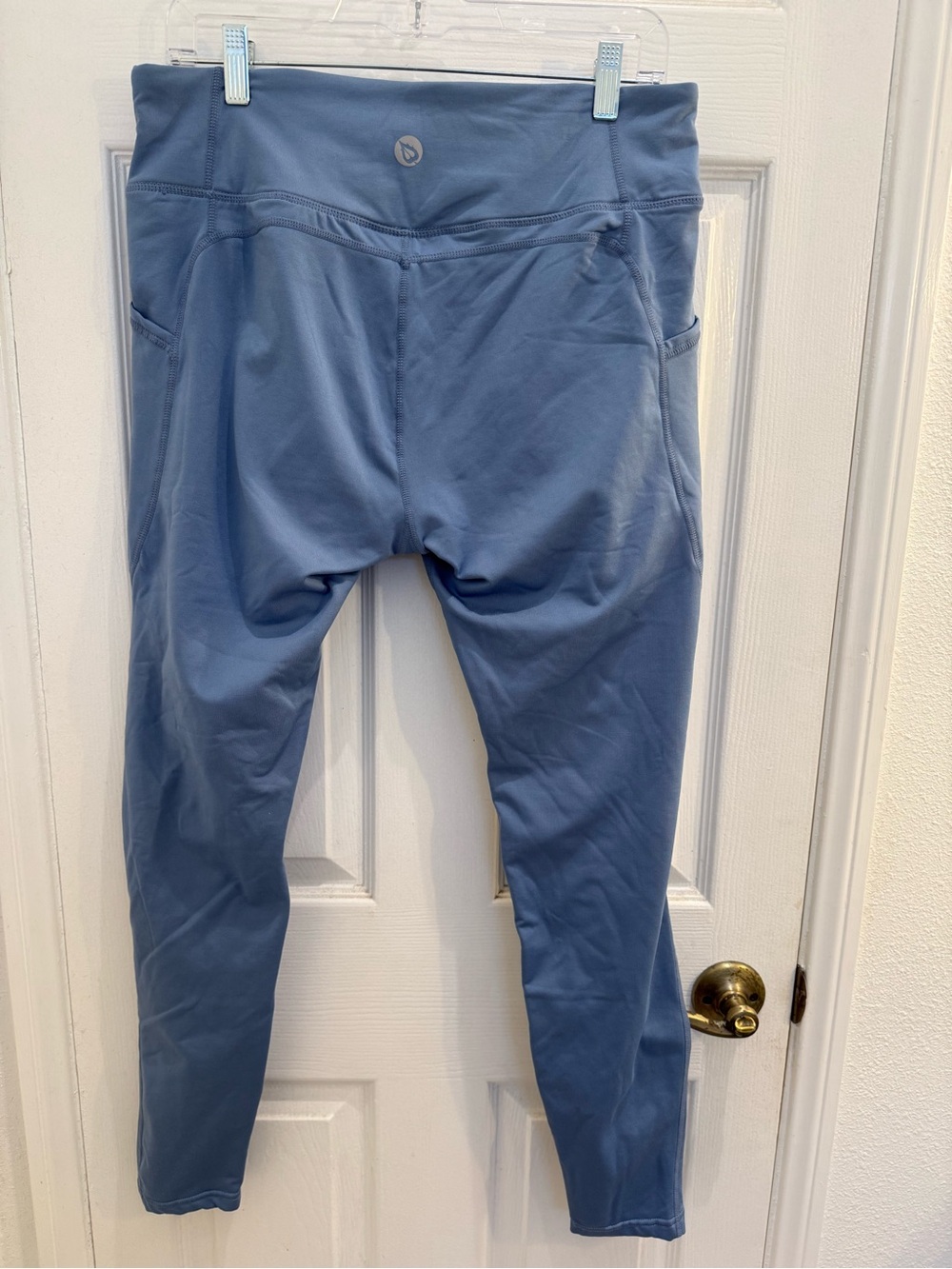 NWOT BALEAF Size XL High-Rise Fleece Lined Leggings w/ Side Pockets Light Blue - Picture 9 of 11